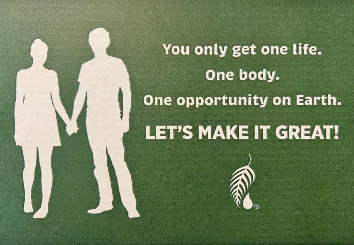 One Life, one Body, one Opportunity on Earth.